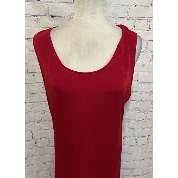 Vintage Anthony Mark Hankins 2-Piece Set Liquid Knit Red Dress And Sweater Large - Picture 3 of 14